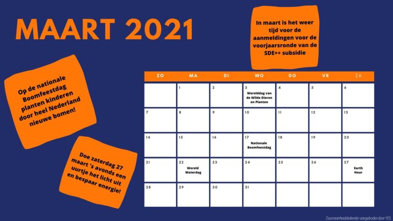 Bestel onze duurzaamheidskalender Bestel onze duurzaamheidskalender